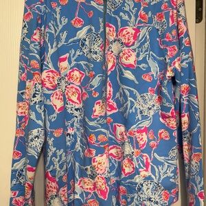 Lilly Pulitzer Blue Floral Hoodie